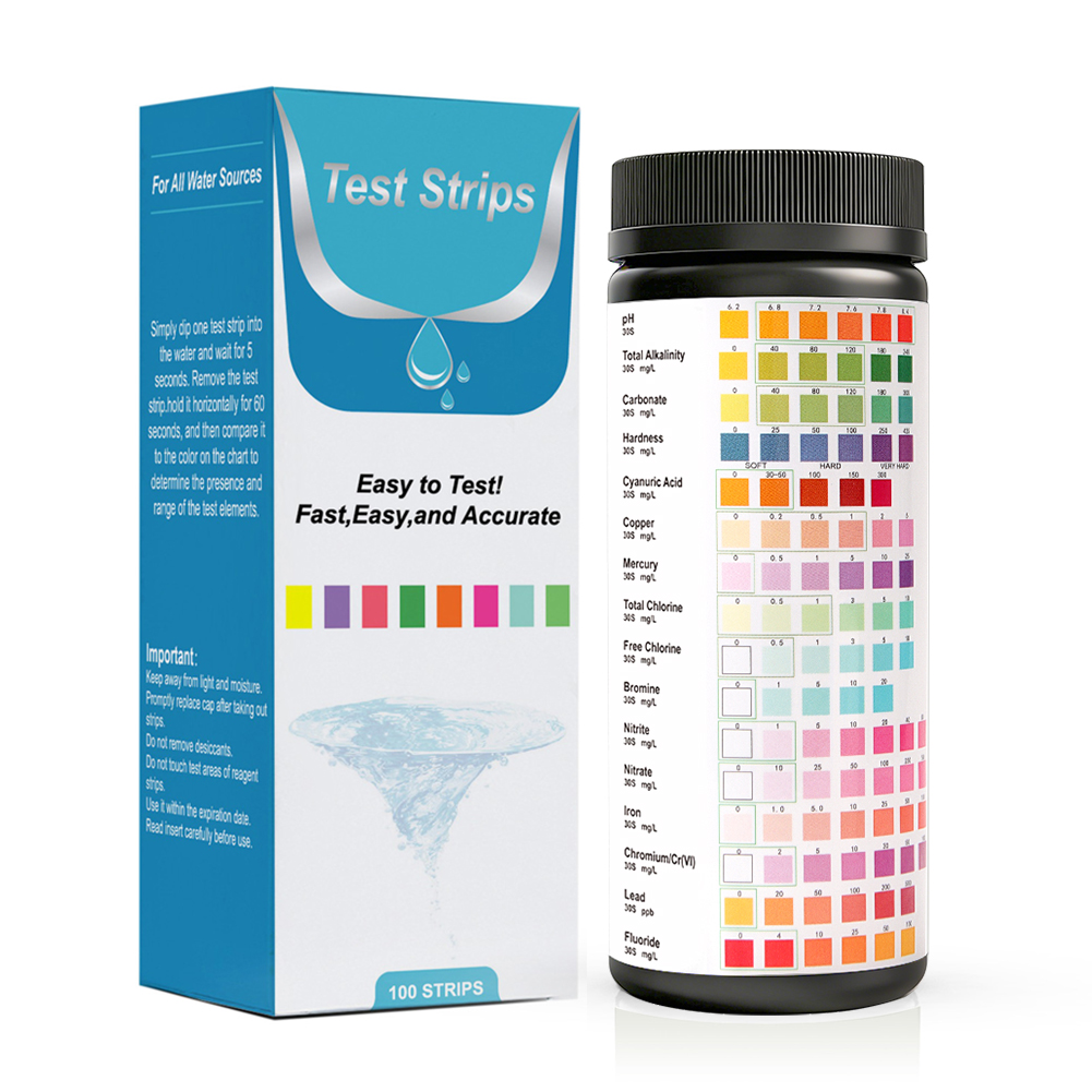Marine Test Kit - Yieryi 16-in-1 Wasserteststreifen 100 Stück Präzise