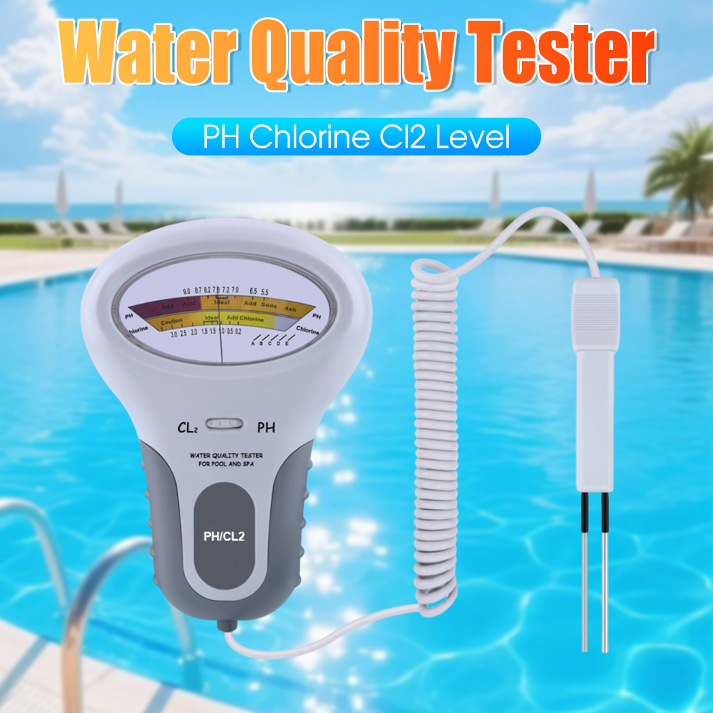 Marine Test Kit - Wasser-Chlor-Tester Professioneller PH-Chlor-CI2-Messgerät mit Sonde für